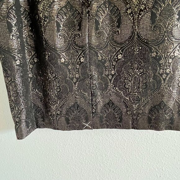 J McLaughlin Belinda Sheath Dress Zahara Jacquard Metallic Sleeveless Black 6‎ - Picture 10 of 11